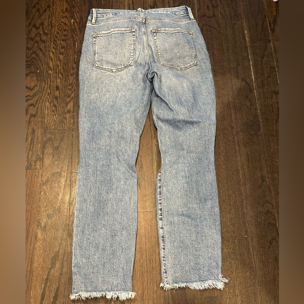 Good American Light Blue Distressed Jeans - Picture 4 of 5